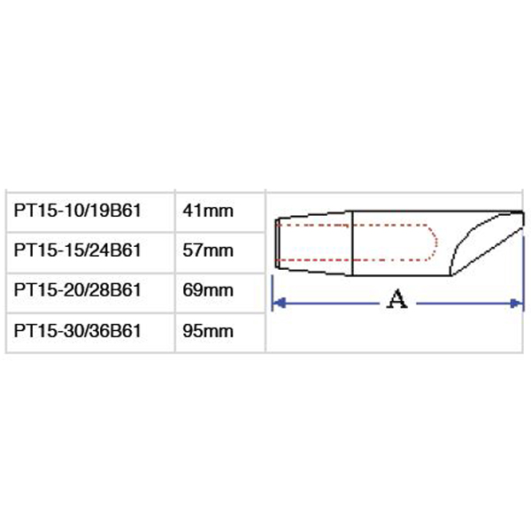 WELDING ELECTRODES - 13mm 5 degree taper - PT15