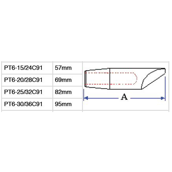 WELDING ELECTRODES - 16mm 5 degree taper - PT6